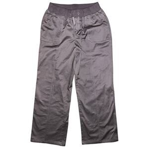 NWT Flamingals Drawstring Waist Mid-Rise Straight Leg Gray Pants Women's Medium